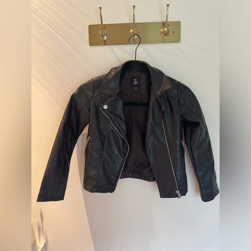 Fake leather jacket size 7 girls